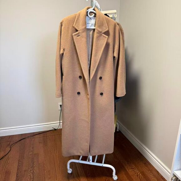 Aritzia The Slouch Camel Wool Coat — Original Blend / Gently Worn / Size 2 - Picture 1 of 6